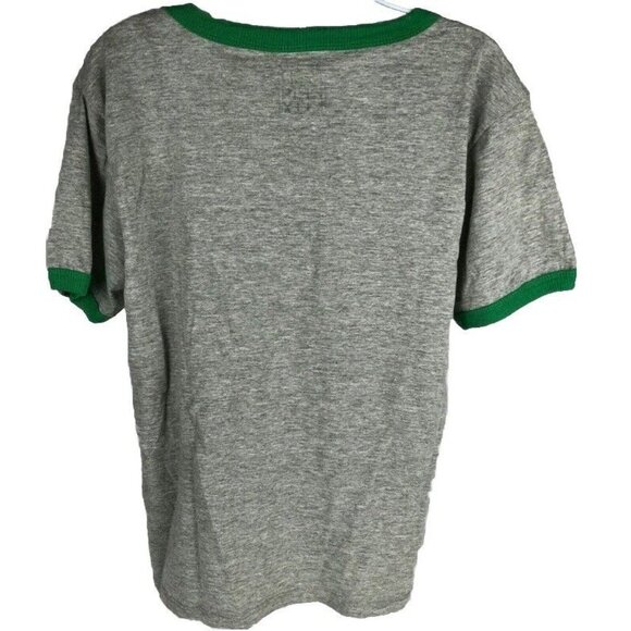 Women's St. Patrick's Day Icons Short Sleeve Graphic T-Shirt - Gray L - Picture 3 of 6